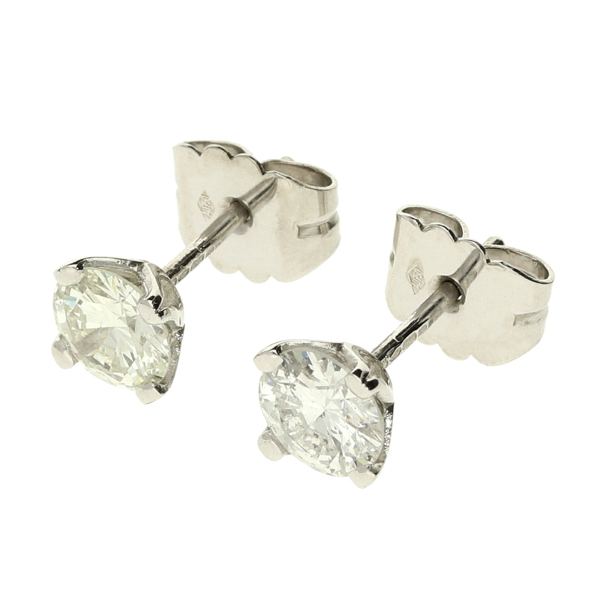 18ct White Gold Diamond Studs - 1.50ct