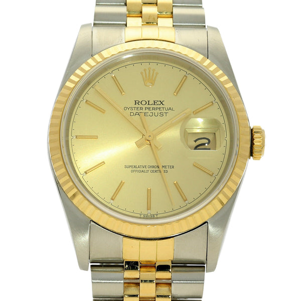 Datejust 16233 - Champagne Baton Dial - 1988