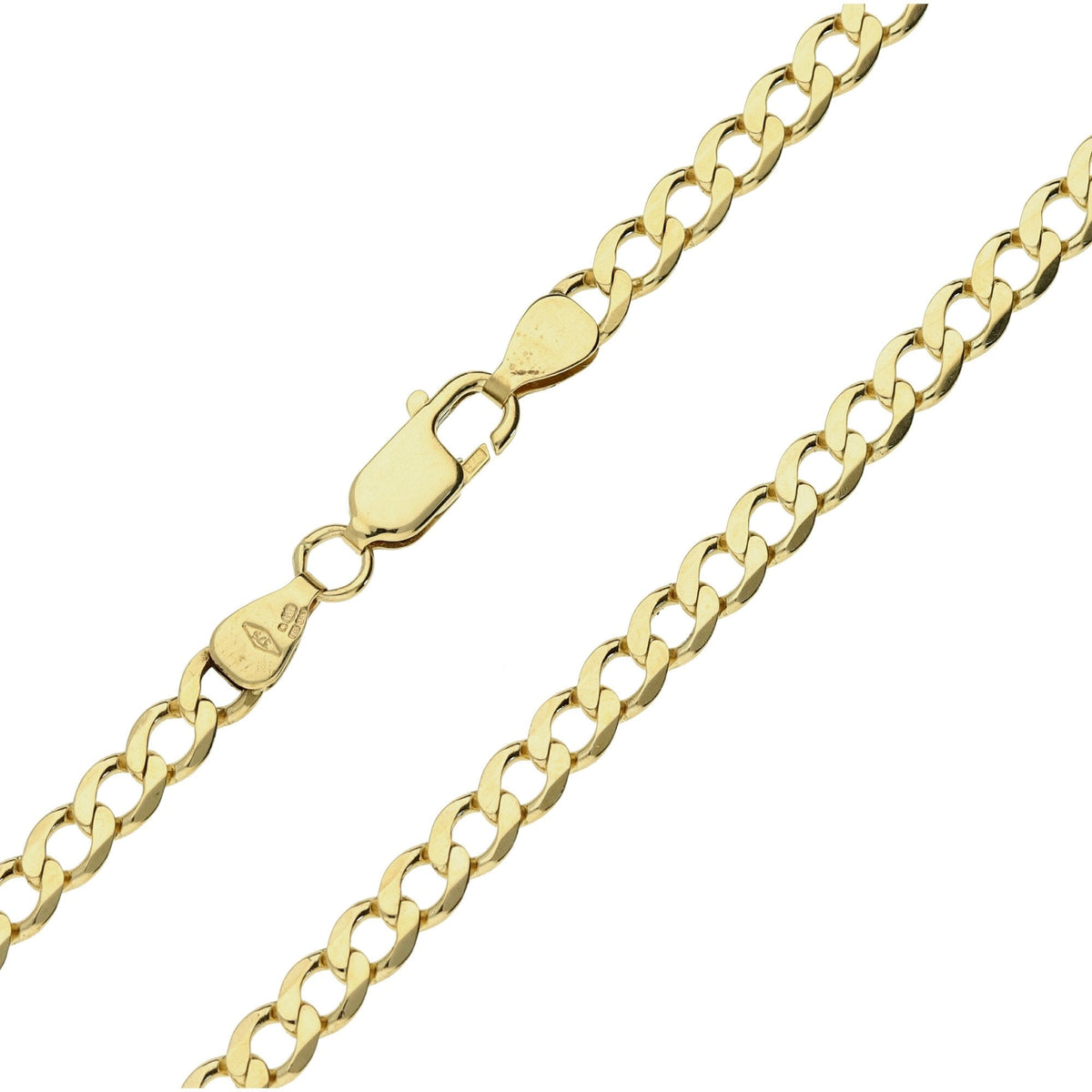 9ct Yellow Gold Curb Chain - 20 inch - 11.2g