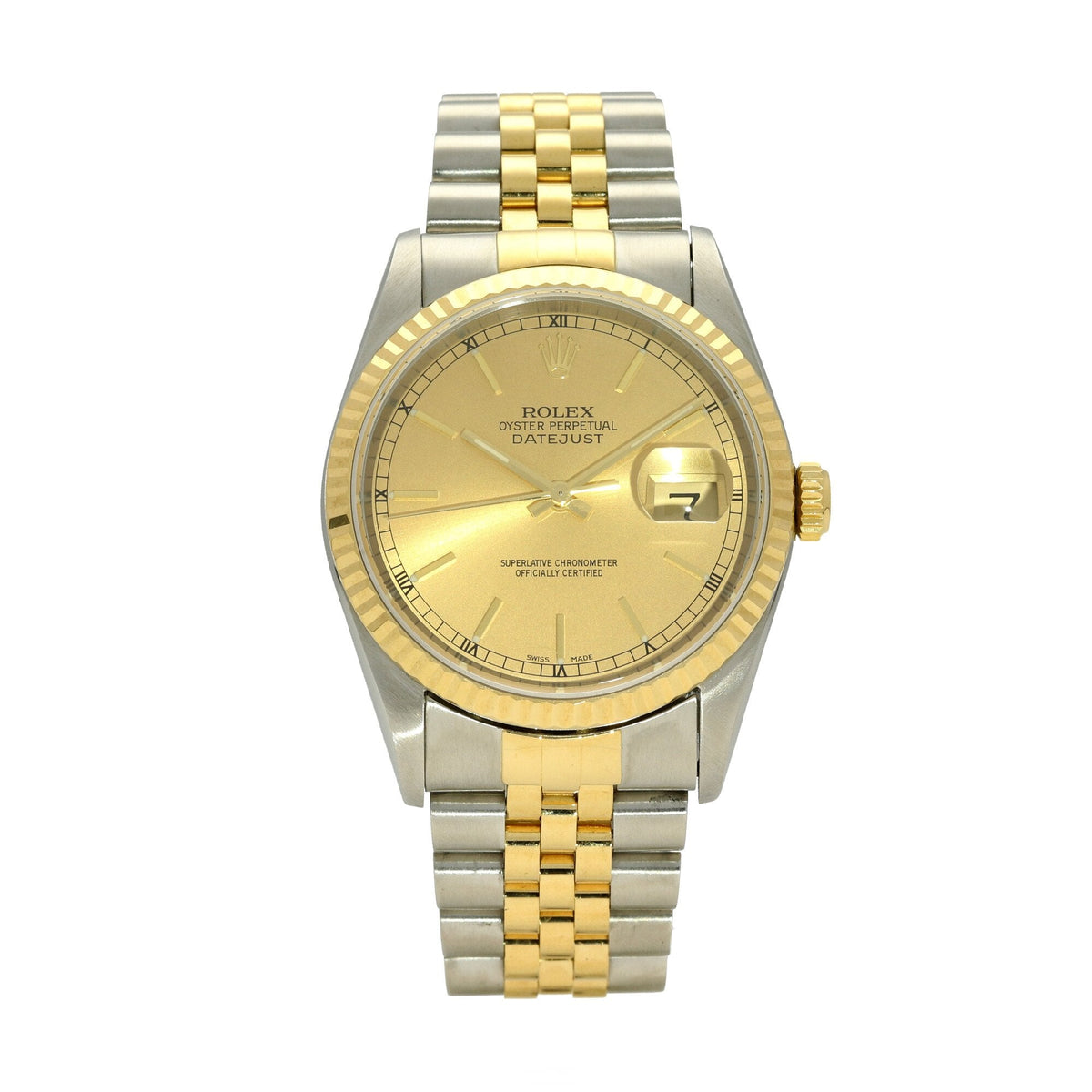 Datejust 16233 - Champagne Baton Dial - 2000