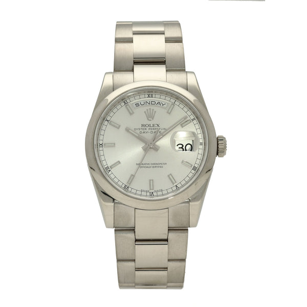 Day-Date 118209 - Silver Dial - White Gold - 2014