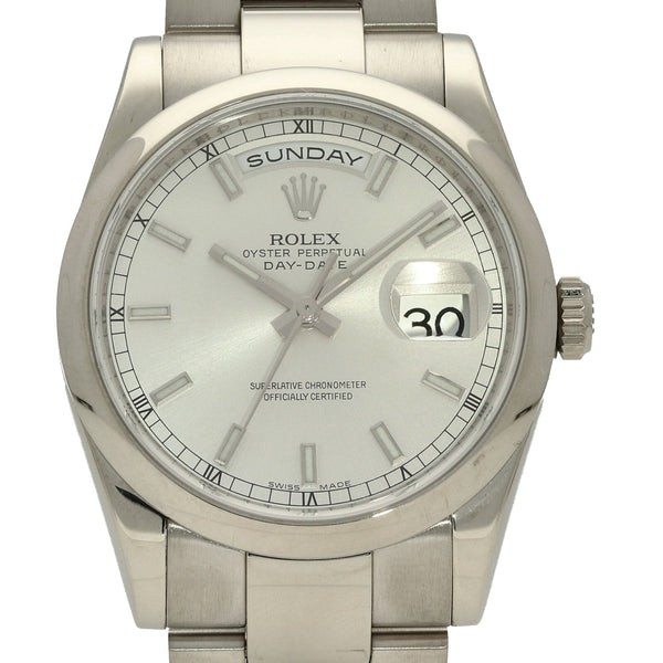 Day-Date 118209 - Silver Dial - White Gold - 2014