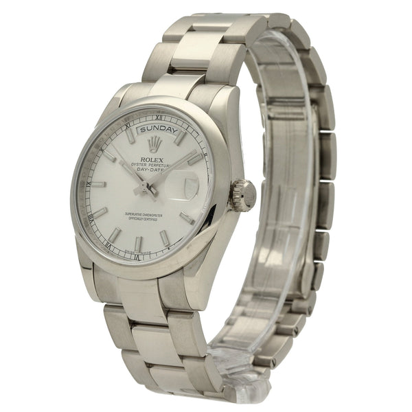 Day-Date 118209 - Silver Dial - White Gold - 2014
