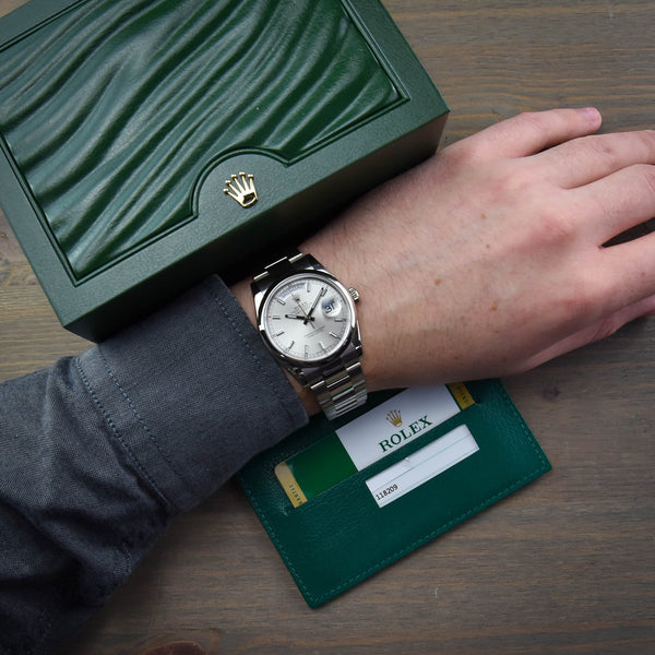 Day-Date 118209 - Silver Dial - White Gold - 2014