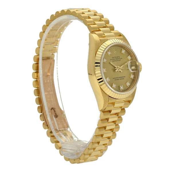 Datejust 69178 - Ladies Gold Watch - Diamond Dial - 1993