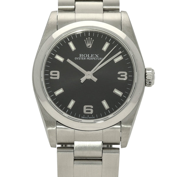 Oyster Perpetual 77080 - Midsize Watch - Black Dial - 2005