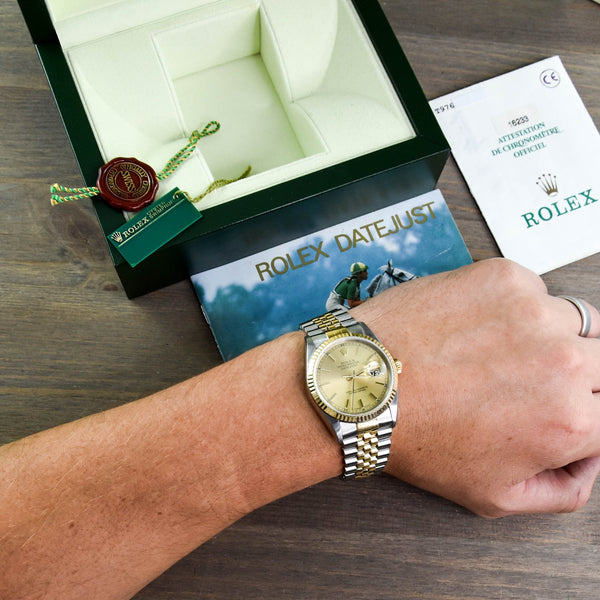 Datejust 16233 - Champagne Dial - 2000