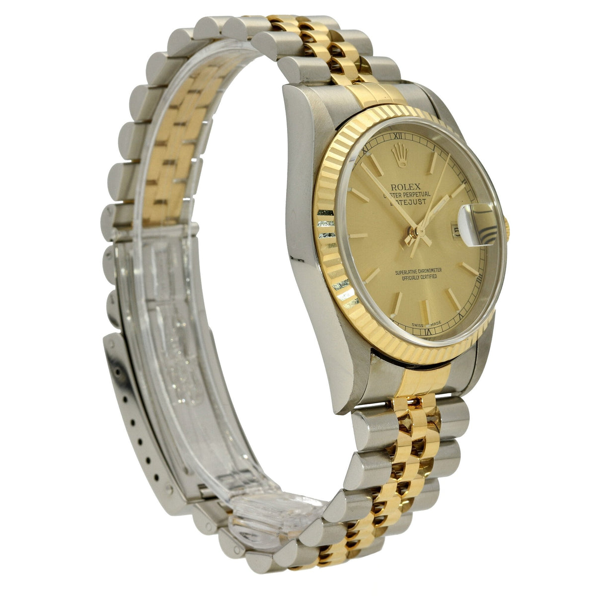 Datejust 16233 - Steel & Gold Watch - Champagne Dial - 2002