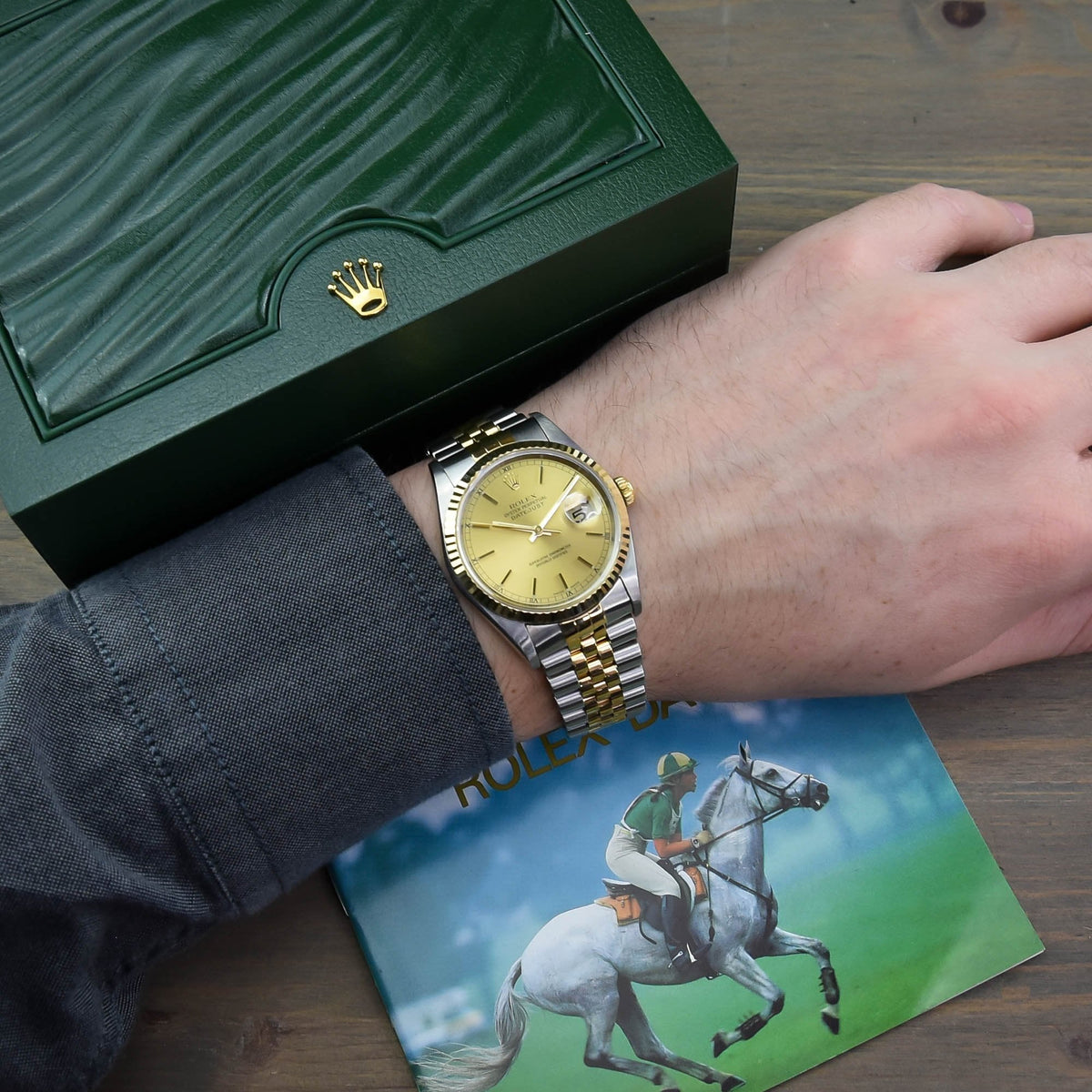 Datejust 16233 - Steel & Gold Watch - Champagne Dial - 2002