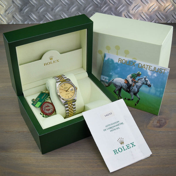 Datejust 16223 - Steel & Gold Watch - Champagne Dial - 1988