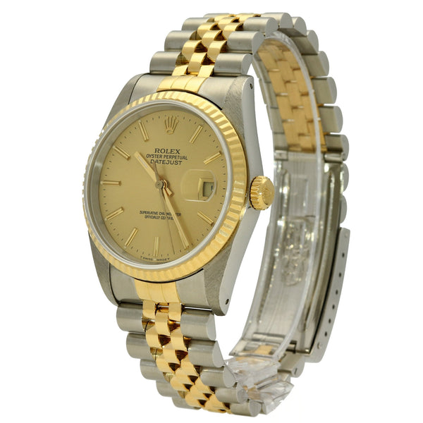 Datejust 16223 - Steel & Gold Watch - Champagne Dial - 1988