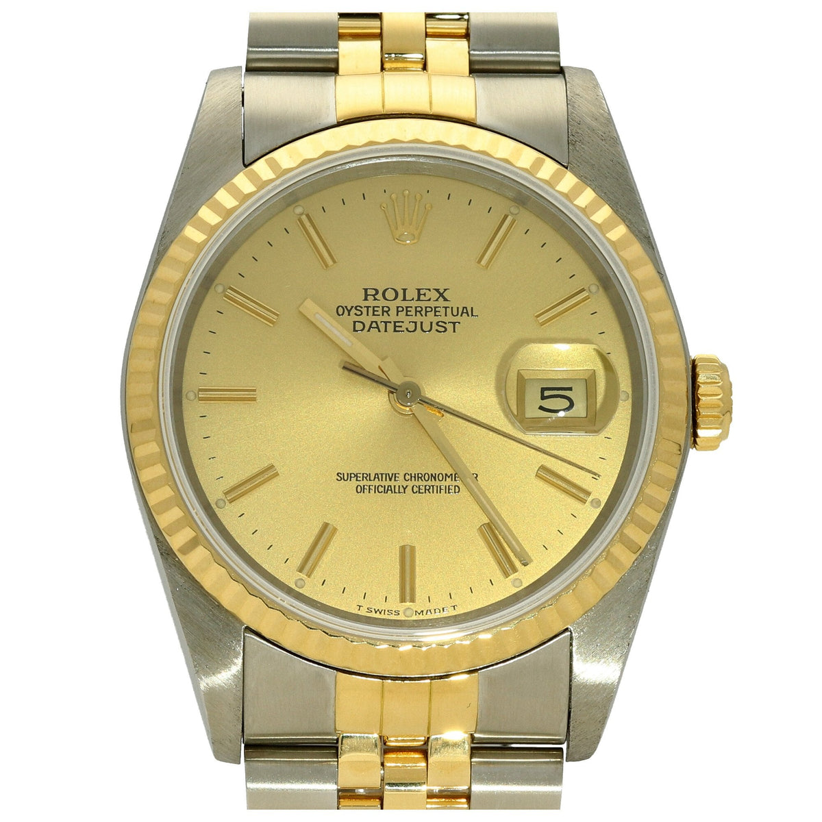 Datejust 16223 - Steel & Gold Watch - Champagne Dial - 1988
