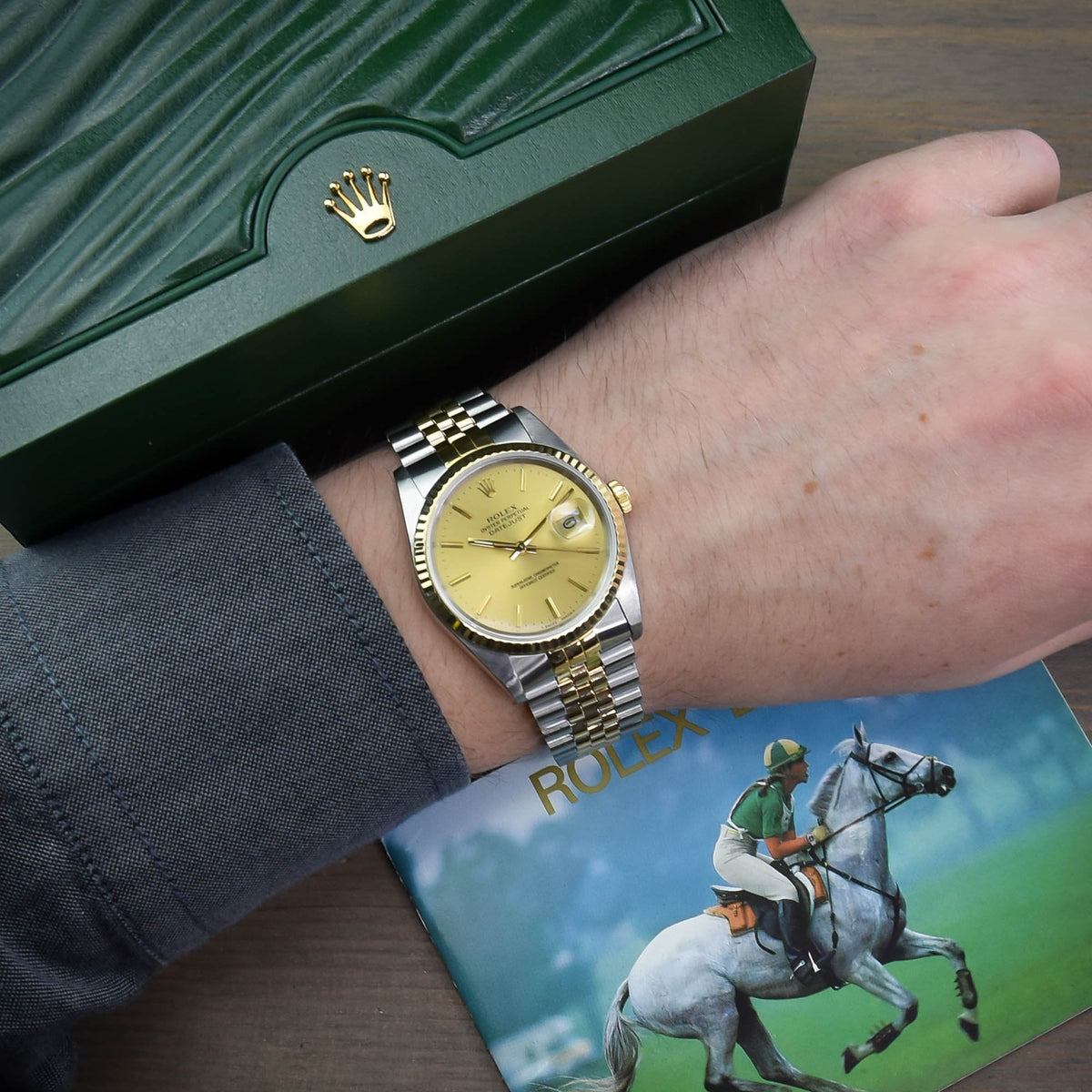 Datejust 16223 - Steel & Gold Watch - Champagne Dial - 1988