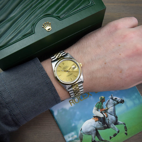 Datejust 16223 - Steel & Gold Watch - Champagne Dial - 1988