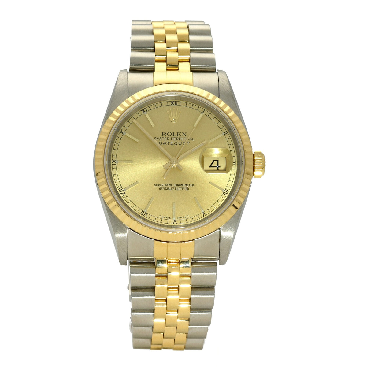Datejust 16223 - Steel & Gold Watch - Champagne Dial - 2000