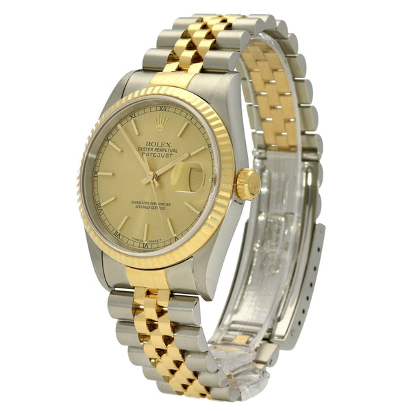 Datejust 16223 - Steel & Gold Watch - Champagne Dial - 2000