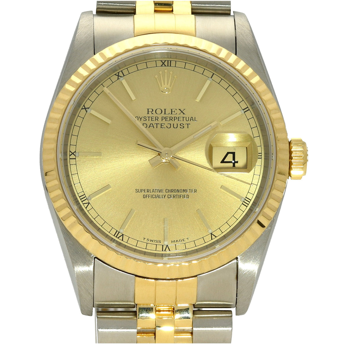Datejust 16223 - Steel & Gold Watch - Champagne Dial - 2000