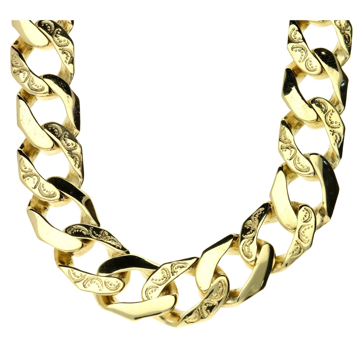 9ct Yellow Gold 31 inch Heavy Curb Chain - 146.2g