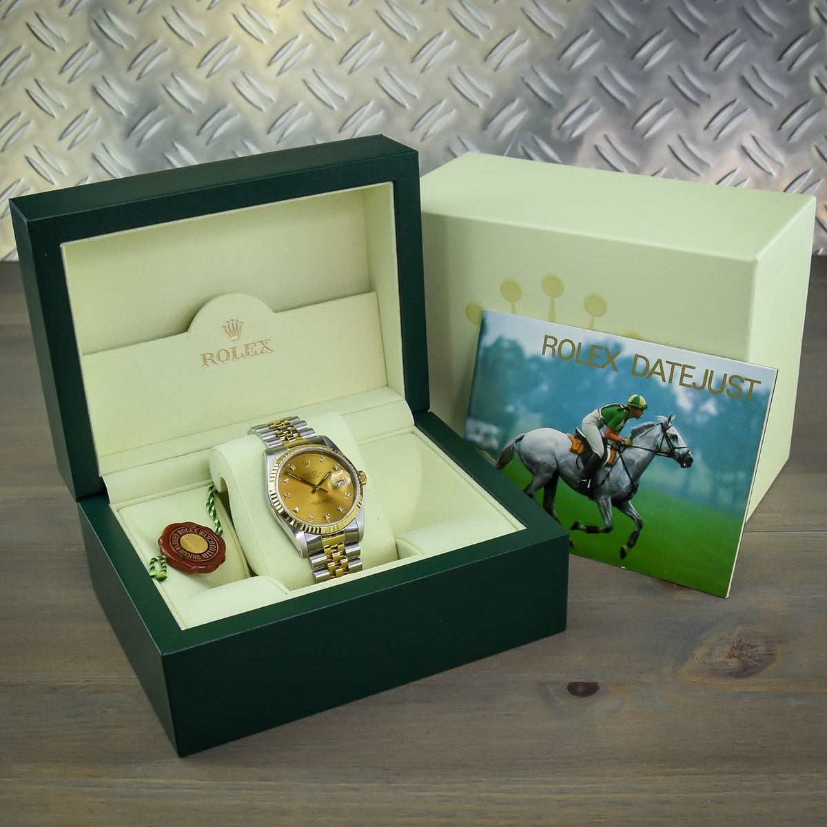 Datejust 16223 - Steel & Gold Watch - Diamond Dial - 1990