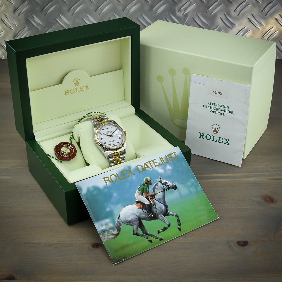 Datejust 16223 - Steel & Gold Watch - White Dial - 1999