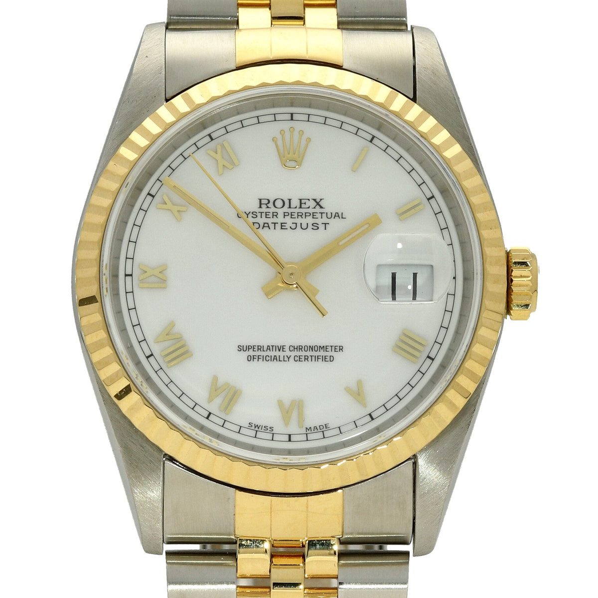 Datejust 16223 - Steel & Gold Watch - White Dial - 1999