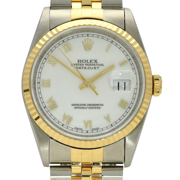 Datejust 16223 - Steel & Gold Watch - White Dial - 1999