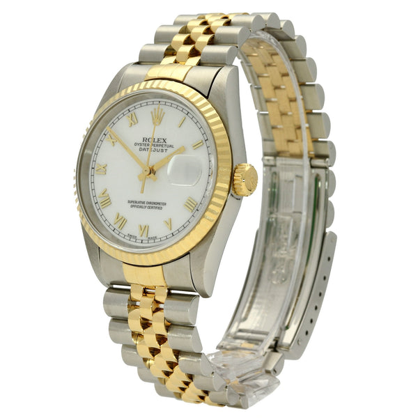 Datejust 16223 - Steel & Gold Watch - White Dial - 1999