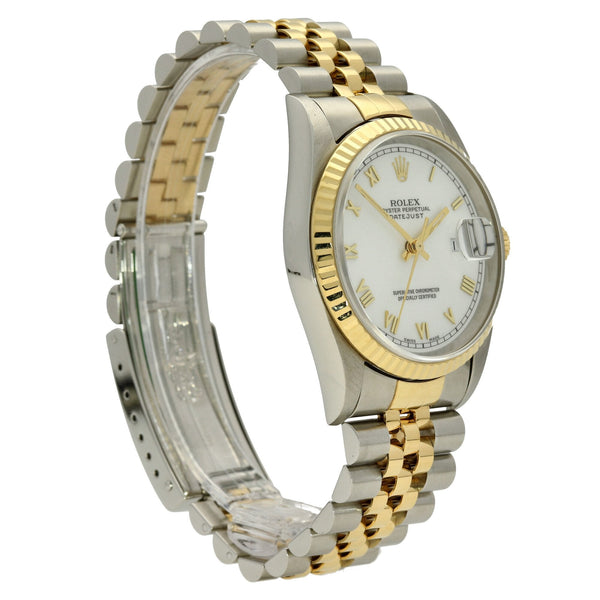 Datejust 16223 - Steel & Gold Watch - White Dial - 1999