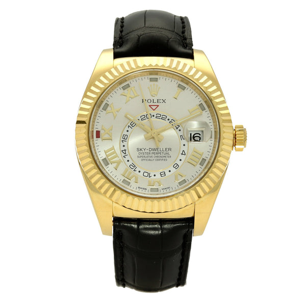 Sky-Dweller 326138 - Gents Gold Watch - Silver Dial - 2017