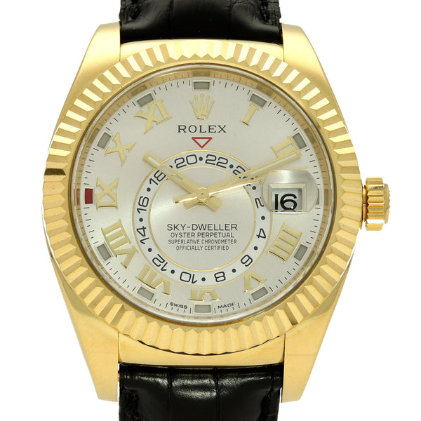 Sky-Dweller 326138 - Gents Gold Watch - Silver Dial - 2017