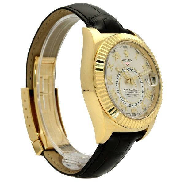 Sky-Dweller 326138 - Gents Gold Watch - Silver Dial - 2017