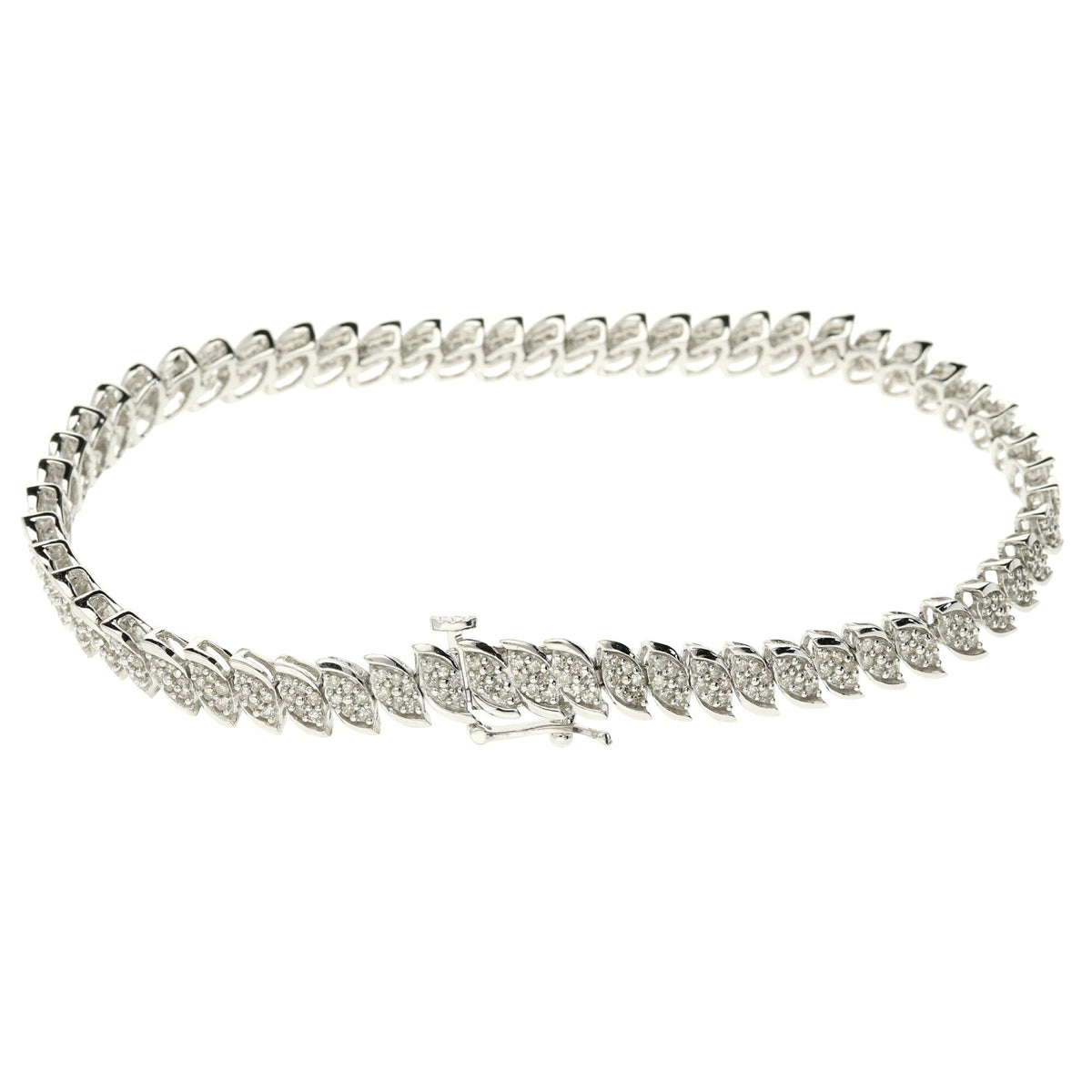9ct White Gold Diamond Bracelet - 1.50ct
