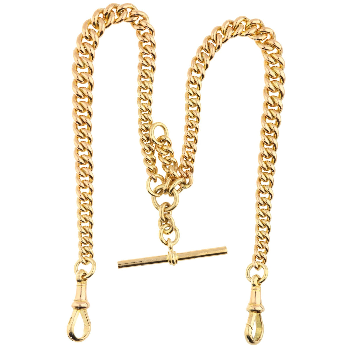 9ct Yellow Gold Graduated Albert Pocket Watch Chain - 57.6g