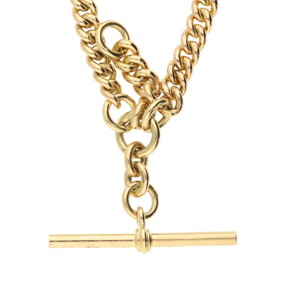 9ct Yellow Gold Graduated Albert Pocket Watch Chain - 57.6g