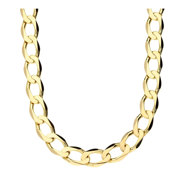 9ct Yellow Gold Flat Curb Chain - 20 inch - 25.0g