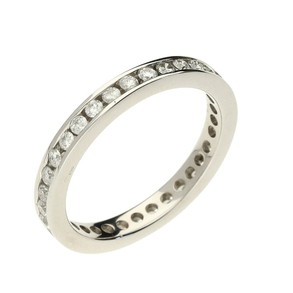 18ct White Gold Full Eternity Ring - Size S½ - 1.00ct