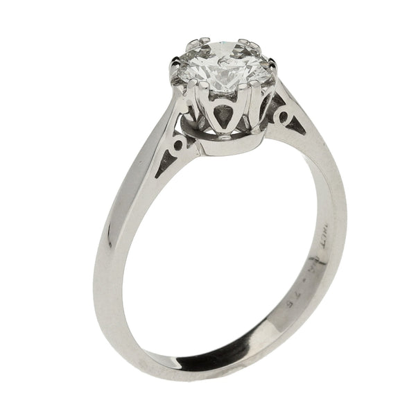 18ct White Gold Engagement Ring - Size J½ - 0.75ct