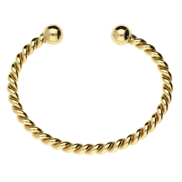 9ct Yellow Gold Twisted Torque Bangle - 32.6g