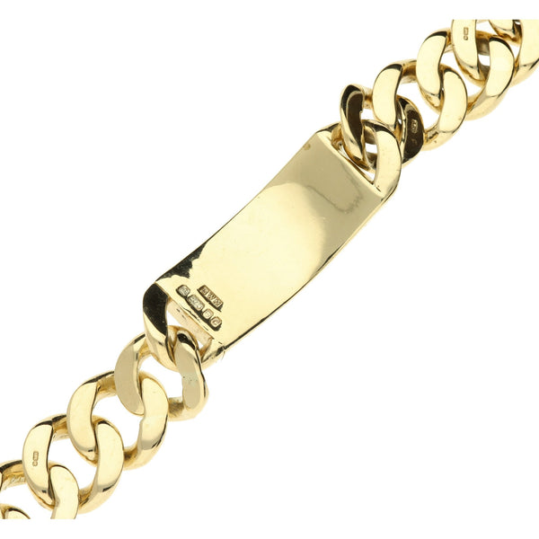 9ct Yellow Gold Heavy Identity Bracelet 9.5" - 123.7g