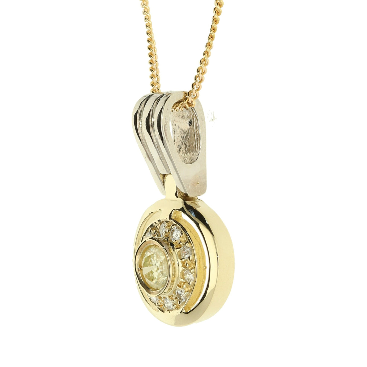 9ct Yellow Gold Diamond Pendant on 20" Chain - 0.75ct