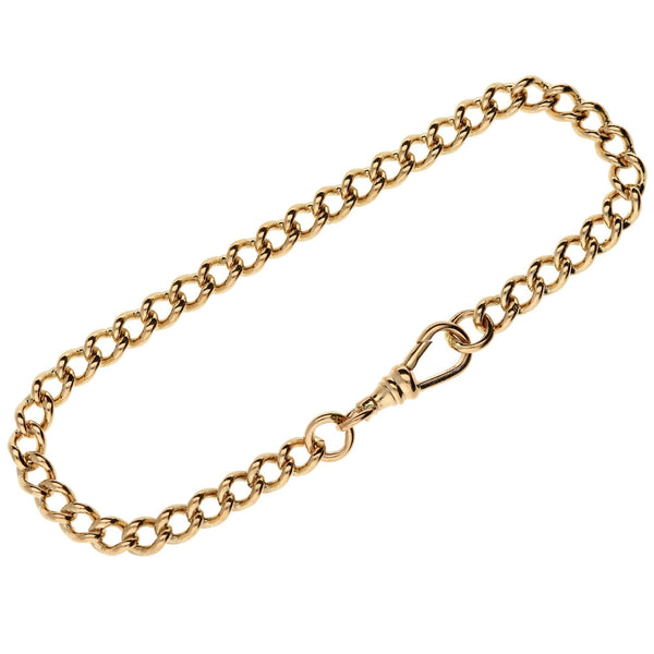 9ct Rose Gold 8.5" Albert Bracelet - 14.3g