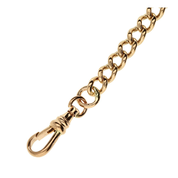 9ct Rose Gold 8.5" Albert Bracelet - 14.3g