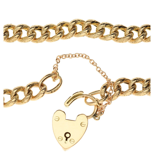 9ct Rose Gold 8" Hollow Charm Bracelet - 16.1g