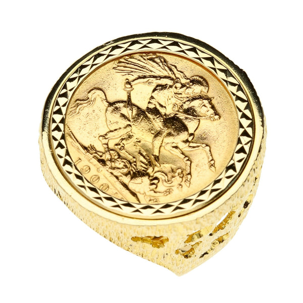 1900 Queen Victoria Full Sovereign Ring - 16.8g
