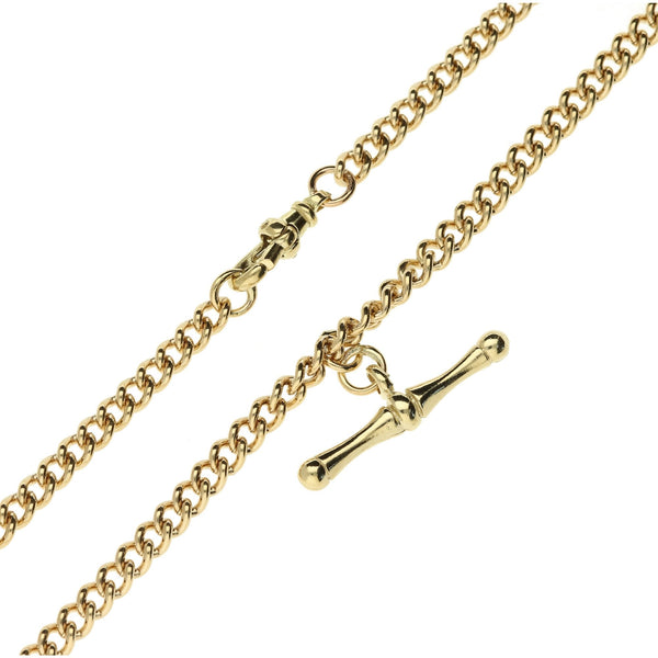 9ct Yellow Gold 18" T Bar Albert Chain - 18.8g