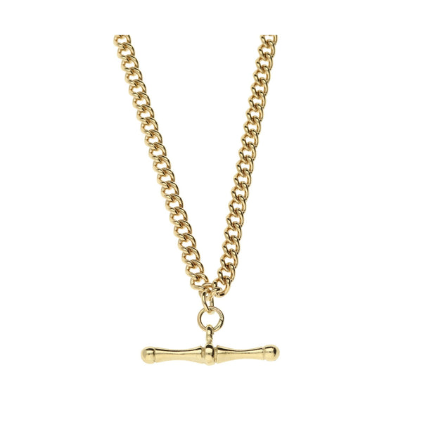 9ct Yellow Gold 18" T Bar Albert Chain - 18.8g