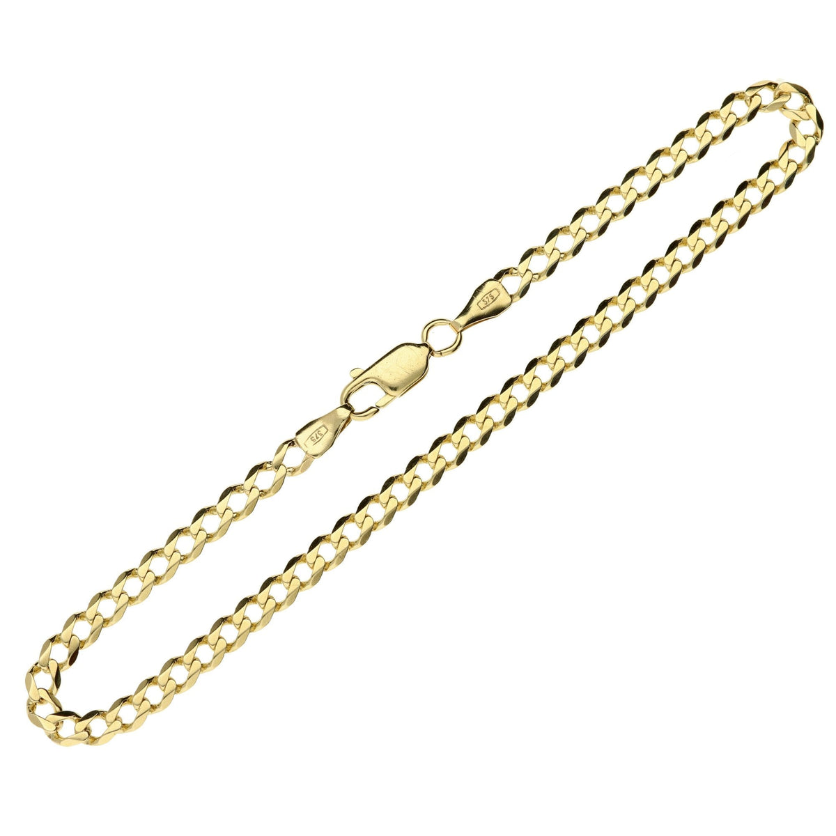 9ct Yellow Gold 8" Curb Bracelet - 4.2g