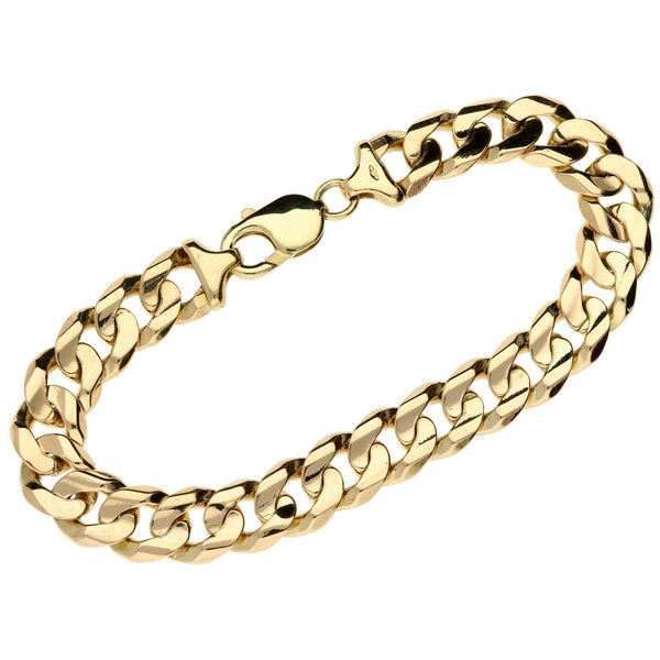 9ct Yellow Gold 9" Curb Bracelet - 43.3g