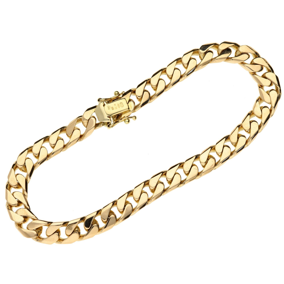 9ct Yellow Gold 8.5" Curb Bracelet - 30.9g