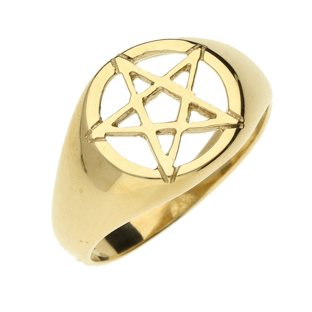 9ct Yellow Gold 5 Pointed Star Ring - 4.8g